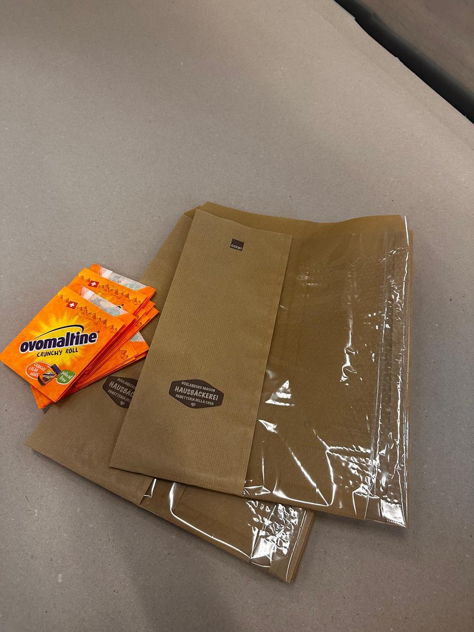 Kraft bags with window and print